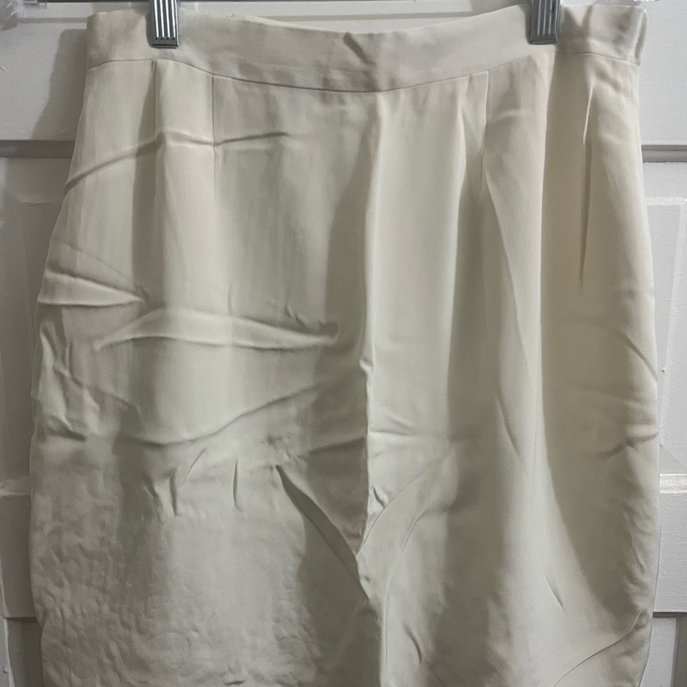 Ivory Due Per Due silk skirt